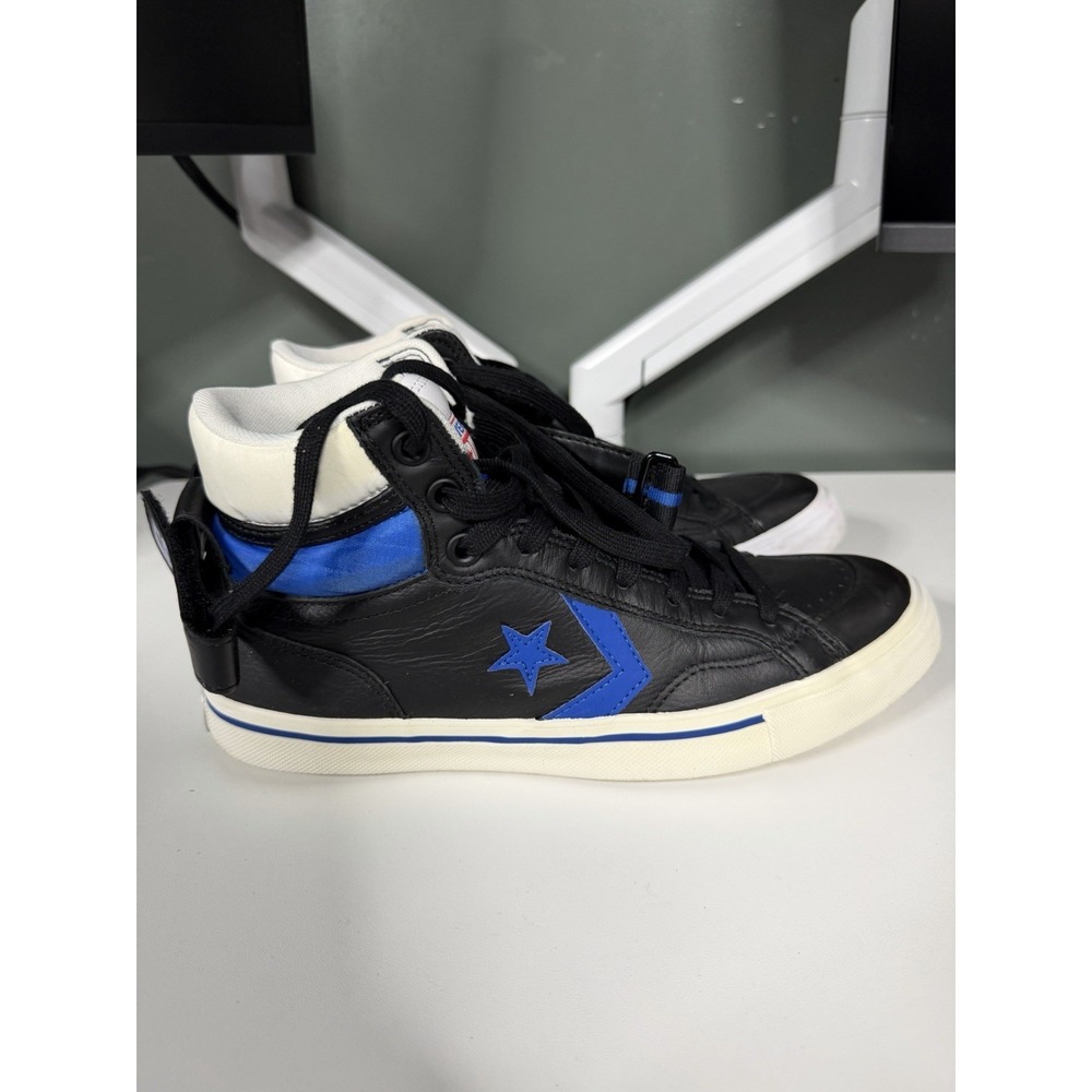 Converse Cons All Star Pro Blaze Plus Hi Leather Mens 8 Womens 10 Black Blue